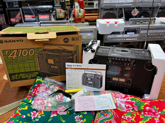 Sanyo T4100 Stranger TV Radio Cassette Boombox Boxed Museum Grade
