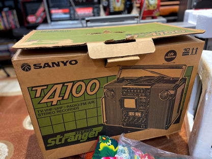 Sanyo T4100 Stranger TV Radio Cassette Boombox Boxed Museum Grade