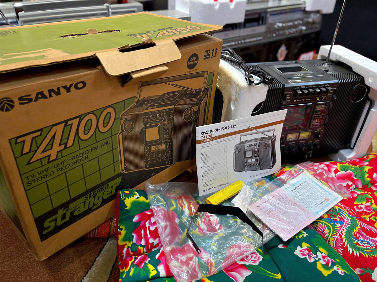 Sanyo T4100 Stranger TV Radio Cassette Boombox Boxed Museum Grade