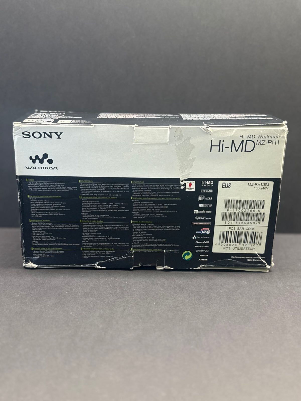 Sony mz-rh1 mini disc BOXED.  new OLED screen