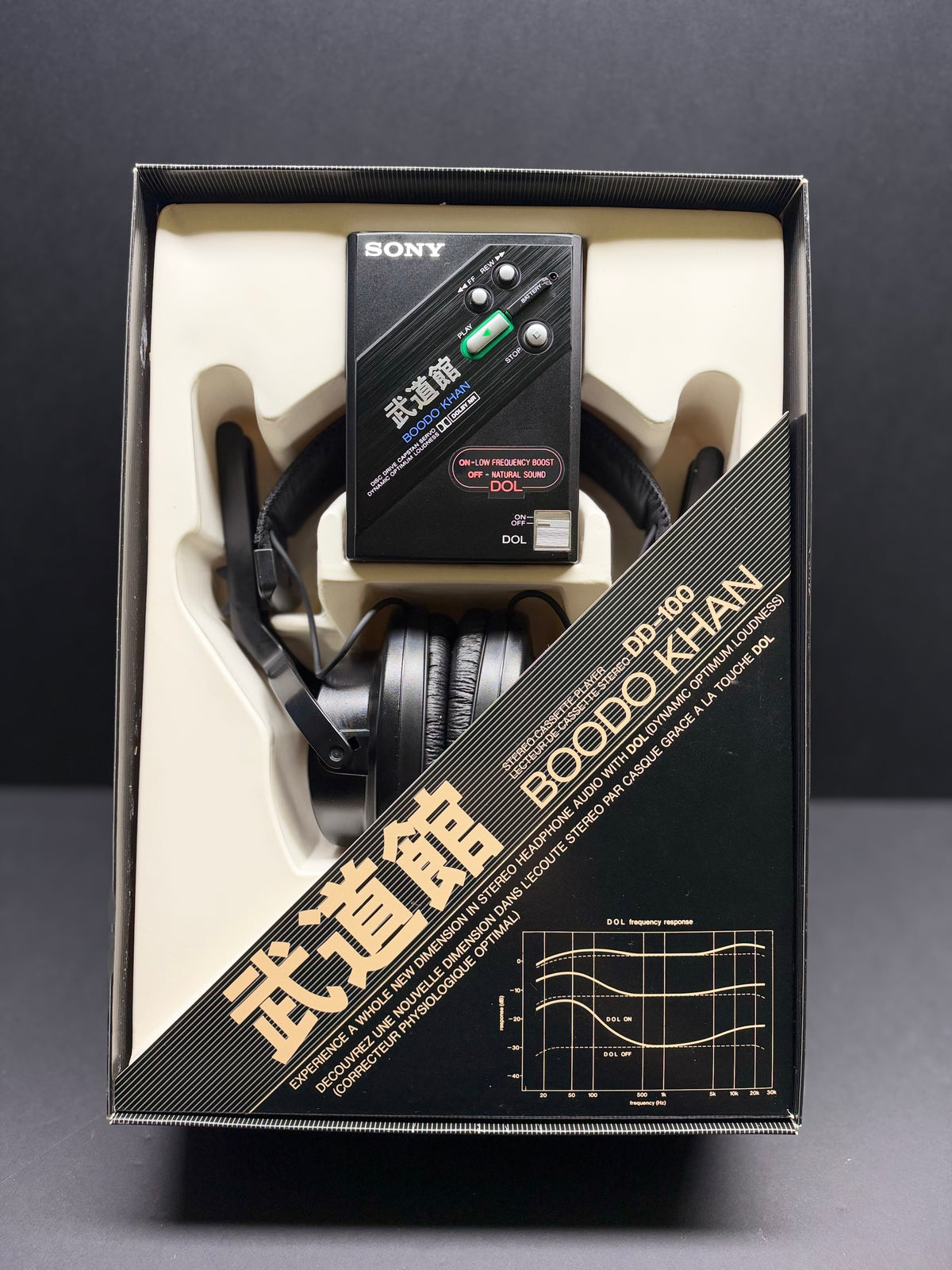 Sony WM-DD100 Boodo Khan Walkman  Boxed.  Super Rare. Near Mint.