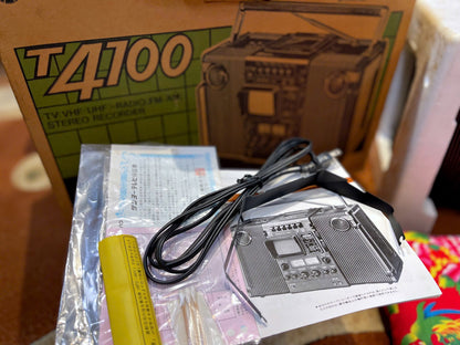 Sanyo T4100 Stranger TV Radio Cassette Boombox Boxed Museum Grade