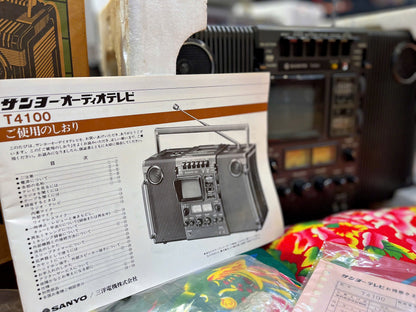 Sanyo T4100 Stranger TV Radio Cassette Boombox Boxed Museum Grade