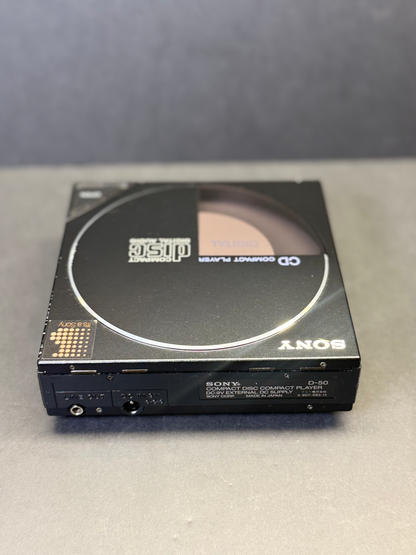 Sony Discman D-50 With Carry Case + Speakers. Serviced. Super Rare.  VGC