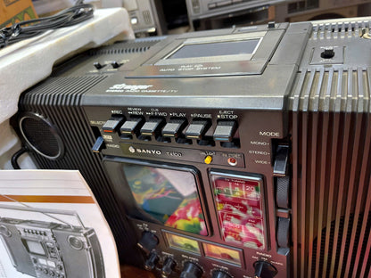 Sanyo T4100 Stranger TV Radio Cassette Boombox Boxed Museum Grade