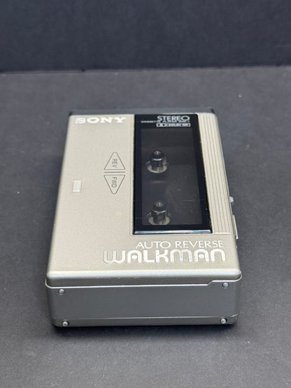 Rare Sony Black WM-7 Walkman + Box- Sony Mdr 4L1S headphones. New Belt+ Cleaned