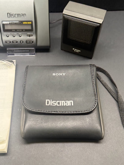 Sony Discman CD Compact Player D-303 Full Recap Service. Manual. Case. Bag. VGC