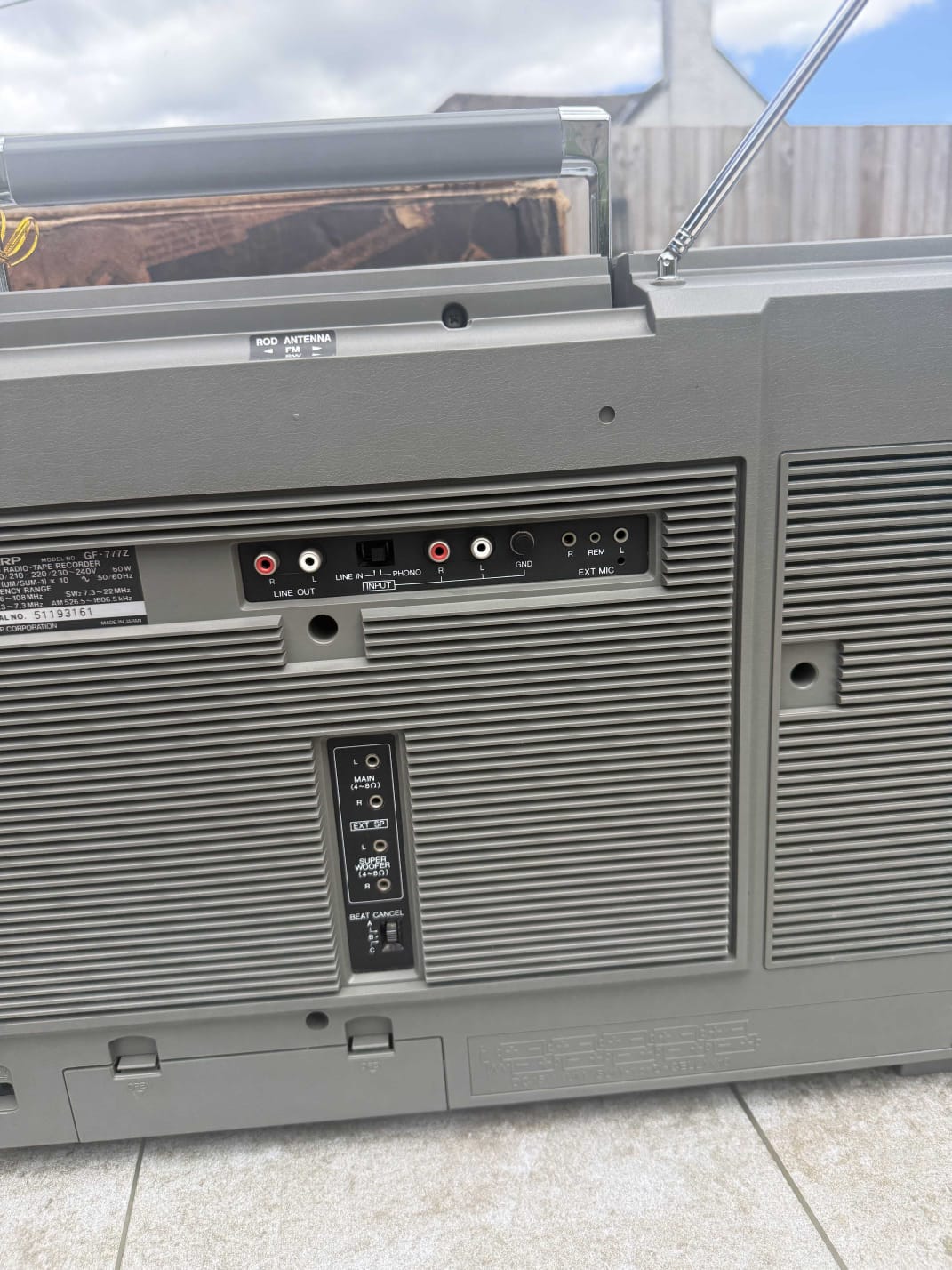 Sharp GF-777Z Boombox Boxed Complete Museum Grade Fully Serviced Near Mint Rare