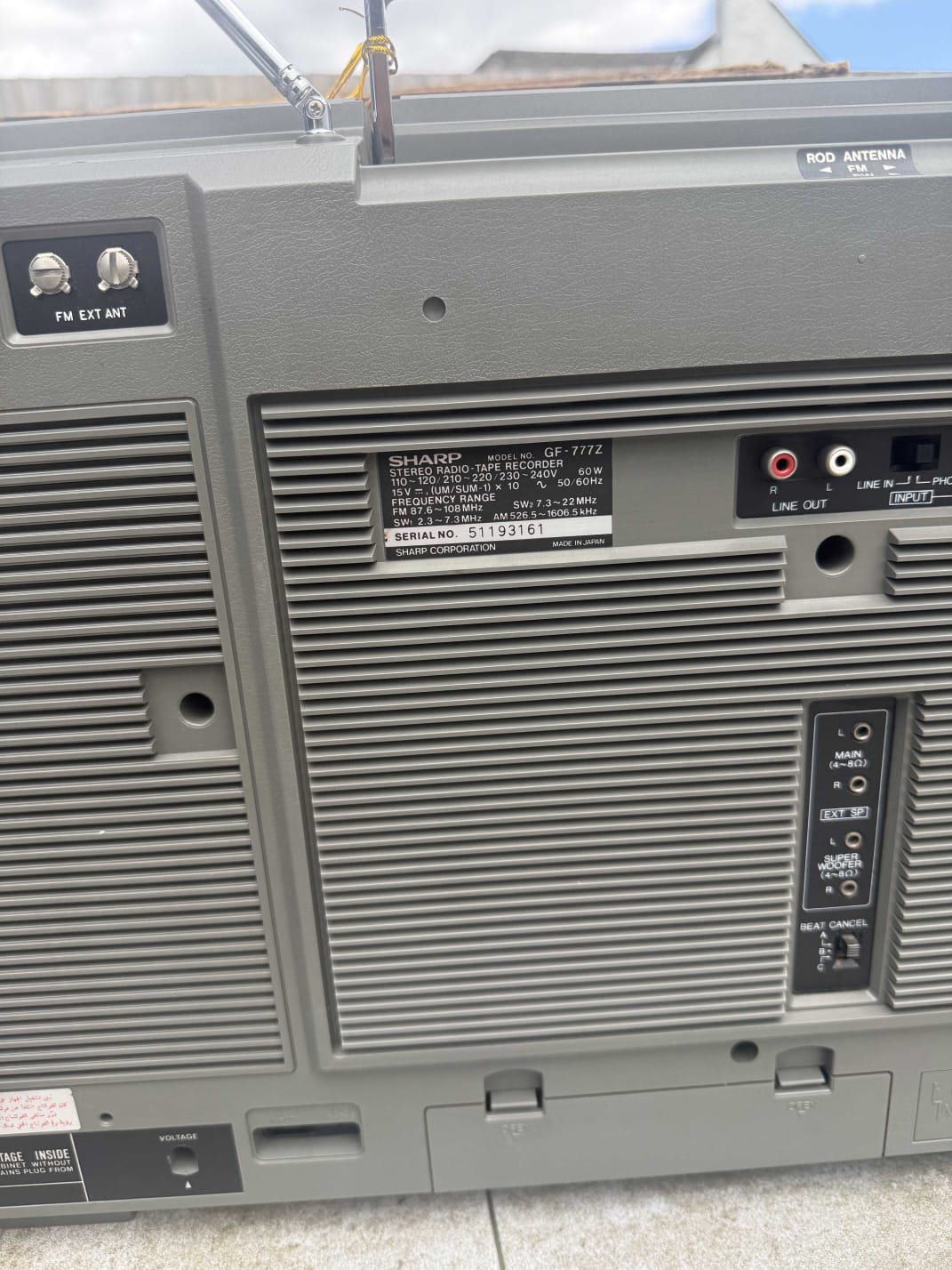 Sharp GF-777Z Boombox Boxed Complete Museum Grade Fully Serviced Near Mint Rare