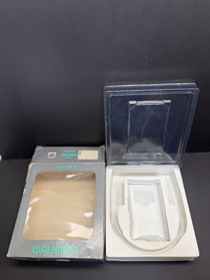 Rare Sony Black WM-7 Walkman + Box- Sony Mdr 4L1S headphones. New Belt+ Cleaned