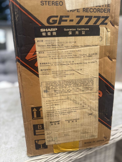 Sharp GF-777Z Boombox Boxed Complete Museum Grade Fully Serviced Near Mint Rare