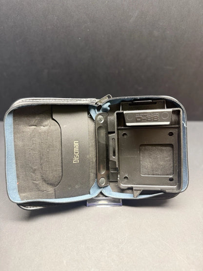 Sony Discman D-88 Fully Serviced. Carry Case.  Headphones. Holder.  VGC