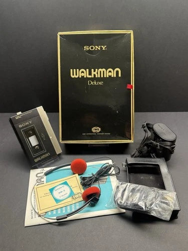 Sony Walkman WM3 Deluxe+Sony MDR 4l1 Headphones. Boxed.  Fully Serviced Pristine