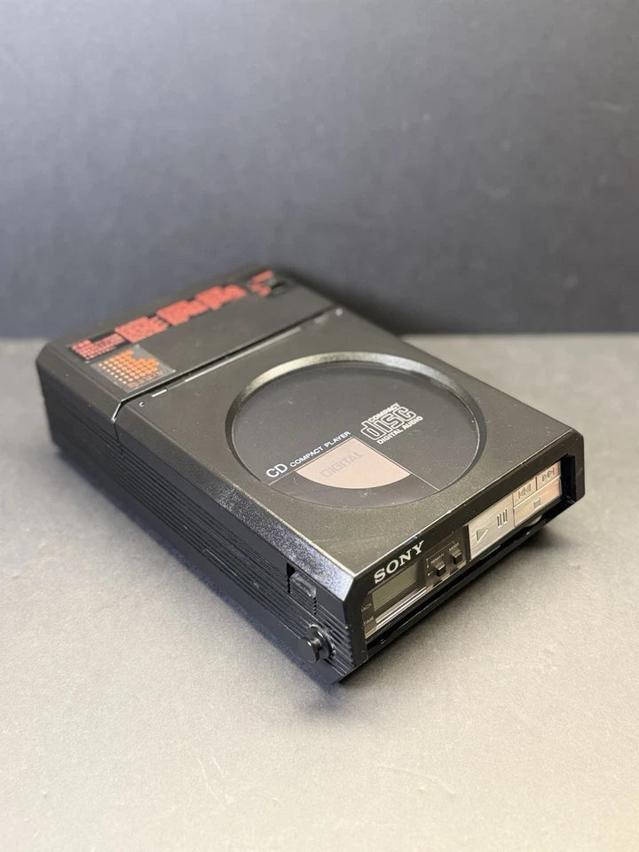 Sony Discman RED D-50 With Carry Case + Speakers. Serviced. Super Rare. VGC